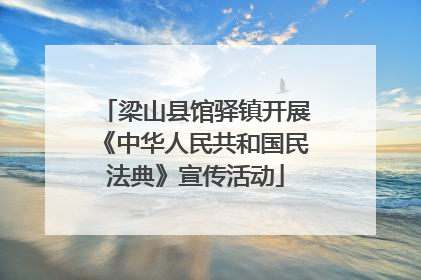 梁山县馆驿镇开展《中华人民共和国民法典》宣传活动