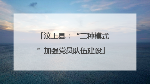 汶上县：“三种模式”加强党员队伍建设