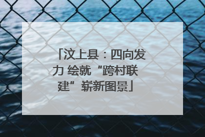 汶上县：四向发力 绘就“跨村联建”崭新图景