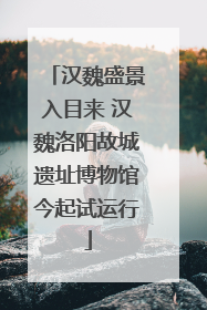 汉魏盛景入目来 汉魏洛阳故城遗址博物馆今起试运行