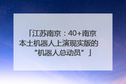江苏南京：40+南京本土机器人上演现实版的“机器人总动员”