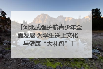 河北武强护航青少年全面发展 为学生送上文化与健康“大礼包”