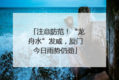 注意防范！“龙舟水”发威，厦门今日雨势仍劲
