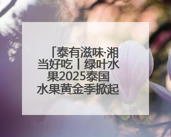 泰有滋味·湘当好吃丨绿叶水果2025泰国水果黄金季掀起销售狂潮