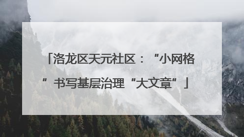 洛龙区天元社区：“小网格”书写基层治理“大文章”
