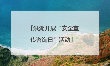 洪湖开展“安全宣传咨询日”活动