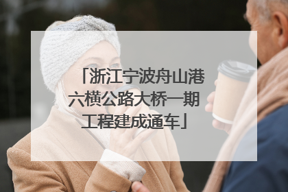 浙江宁波舟山港六横公路大桥一期工程建成通车