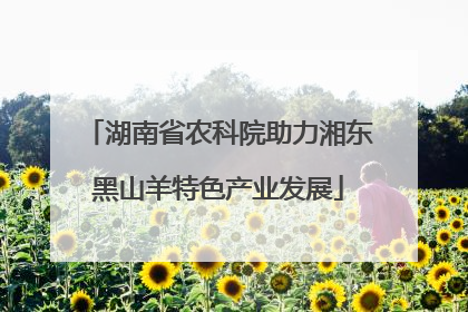 湖南省农科院助力湘东黑山羊特色产业发展