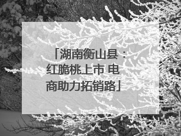 湖南衡山县：红脆桃上市 电商助力拓销路