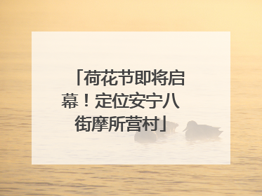 荷花节即将启幕！定位安宁八街摩所营村