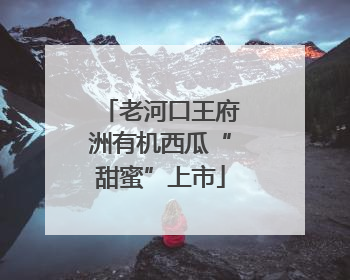 老河口王府洲有机西瓜“甜蜜”上市
