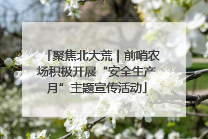 聚焦北大荒｜前哨农场积极开展“安全生产月”主题宣传活动