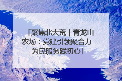 聚焦北大荒｜青龙山农场：党建引领聚合力 为民服务践初心