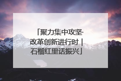 聚力集中攻坚·改革创新进行时｜石榴红里话振兴