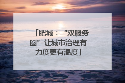 肥城：“双服务圈”让城市治理有力度更有温度