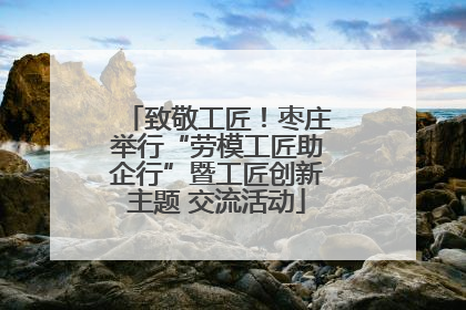 致敬工匠！枣庄举行“劳模工匠助企行”暨工匠创新主题 交流活动