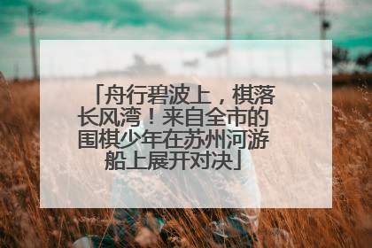 舟行碧波上，棋落长风湾！来自全市的围棋少年在苏州河游船上展开对决
