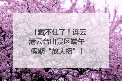 藏不住了！连云港云台山景区端午假期“放大招”