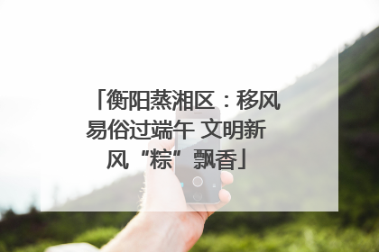 衡阳蒸湘区：移风易俗过端午 文明新风“粽”飘香