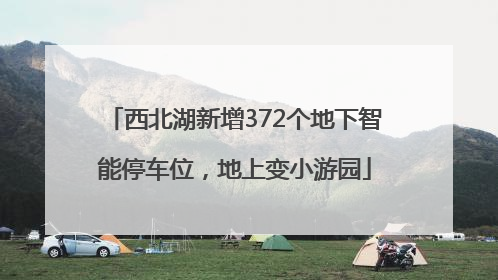 西北湖新增372个地下智能停车位，地上变小游园
