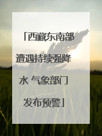 西藏东南部遭遇持续强降水 气象部门发布预警