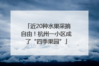 近20种水果采摘自由！杭州一小区成了“四季果园”