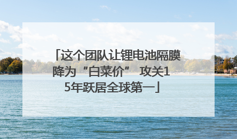 这个团队让锂电池隔膜降为“白菜价” 攻关15年跃居全球第一