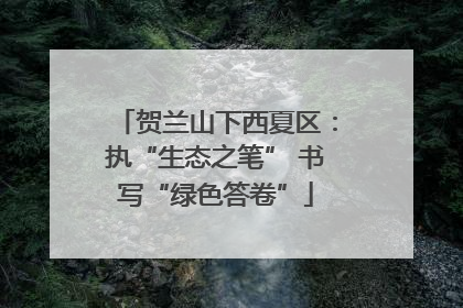 贺兰山下西夏区：执“生态之笔” 书写“绿色答卷”