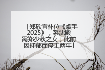 郑欣宜补位《歌手2025》，系沈殿霞郑少秋之女，此前因抑郁症停工两年