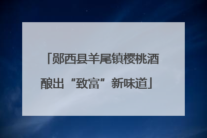 郧西县羊尾镇樱桃酒酿出“致富”新味道