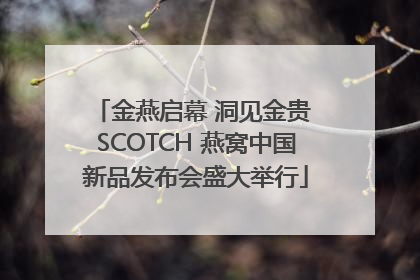 金燕启幕 洞见金贵 SCOTCH 燕窝中国新品发布会盛大举行