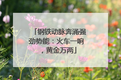 钢铁动脉奔涌强劲势能：火车一响，黄金万两
