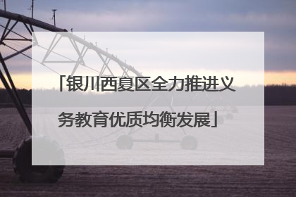 银川西夏区全力推进义务教育优质均衡发展