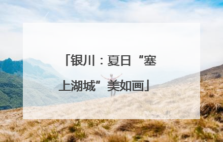 银川：夏日“塞上湖城”美如画