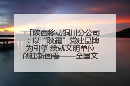 陕西移动铜川分公司：以“陕耀”党建品牌为引擎 绘就文明单位创建新画卷——全国文明单位创建纪实