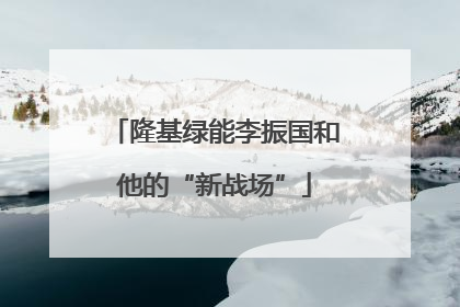 隆基绿能李振国和他的“新战场”