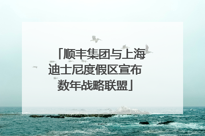 顺丰集团与上海迪士尼度假区宣布数年战略联盟