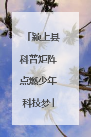颍上县科普矩阵点燃少年科技梦