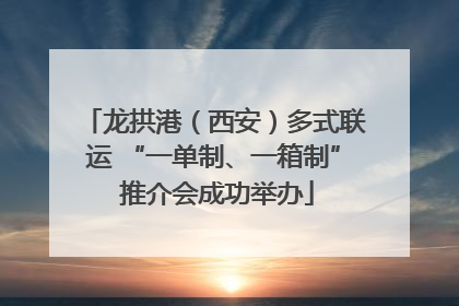 龙拱港（西安）多式联运 “一单制、一箱制” 推介会成功举办