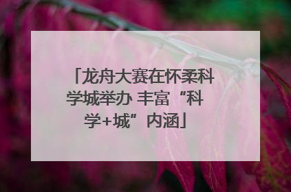 龙舟大赛在怀柔科学城举办 丰富“科学+城”内涵