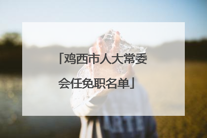 鸡西市人大常委会任免职名单