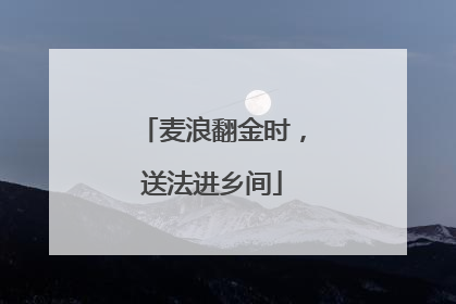 麦浪翻金时，送法进乡间