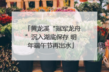 黄龙溪“冠军龙舟”沉入湖底保存 明年端午节再出水