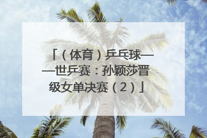 （体育）乒乓球——世乒赛：孙颖莎晋级女单决赛（2）