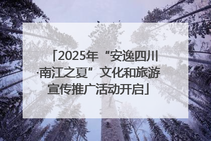 2025年“安逸四川·南江之夏”文化和旅游宣传推广活动开启