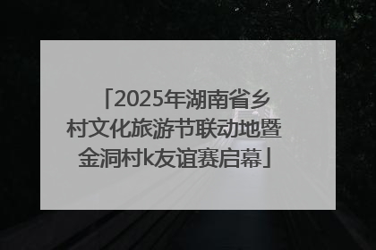 2025年湖南省乡村文化旅游节联动地暨金洞村k友谊赛启幕
