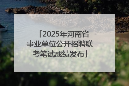 2025年河南省事业单位公开招聘联考笔试成绩发布