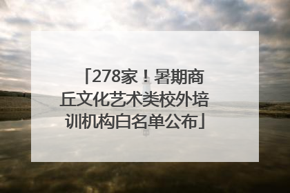 278家！暑期商丘文化艺术类校外培训机构白名单公布