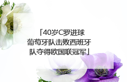 40岁C罗进球 葡萄牙队击败西班牙队夺得欧国联冠军