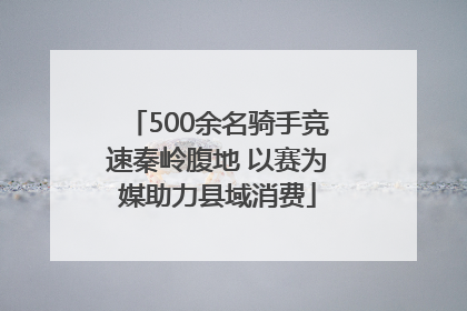 500余名骑手竞速秦岭腹地 以赛为媒助力县域消费